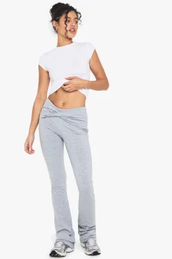 Pantalon flairé twist en jersey modal à double couche