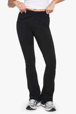Pantalon flare twist en jersey modal double couche
