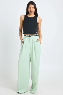 Pantalon Fluide À Jambes Larges Avec Ceinture Tall
