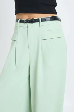 Pantalon Fluide À Jambes Larges Avec Ceinture Tall