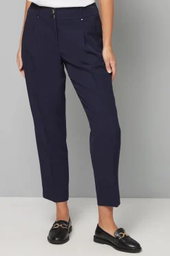 Pantalon Fuselé Chic Petite Taille Marine