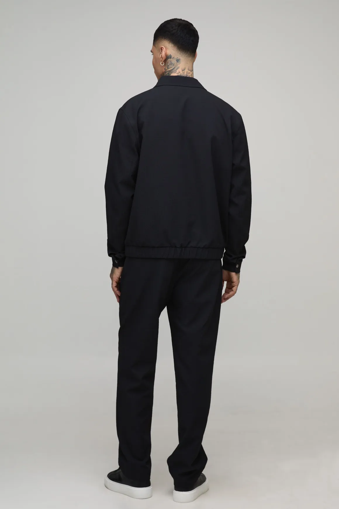 Pantalon Fuselé Taille Haute à Cordon en Seersucker Tissé Texturé