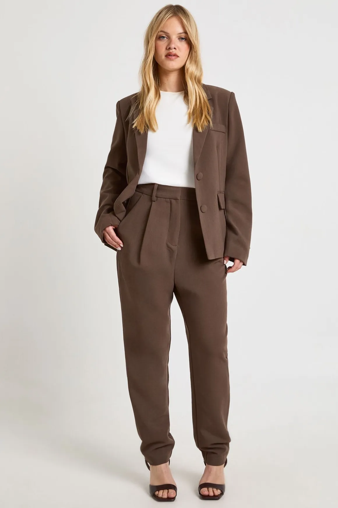 Pantalon Fuselé Taille Haute Coupe Ajustée Petite