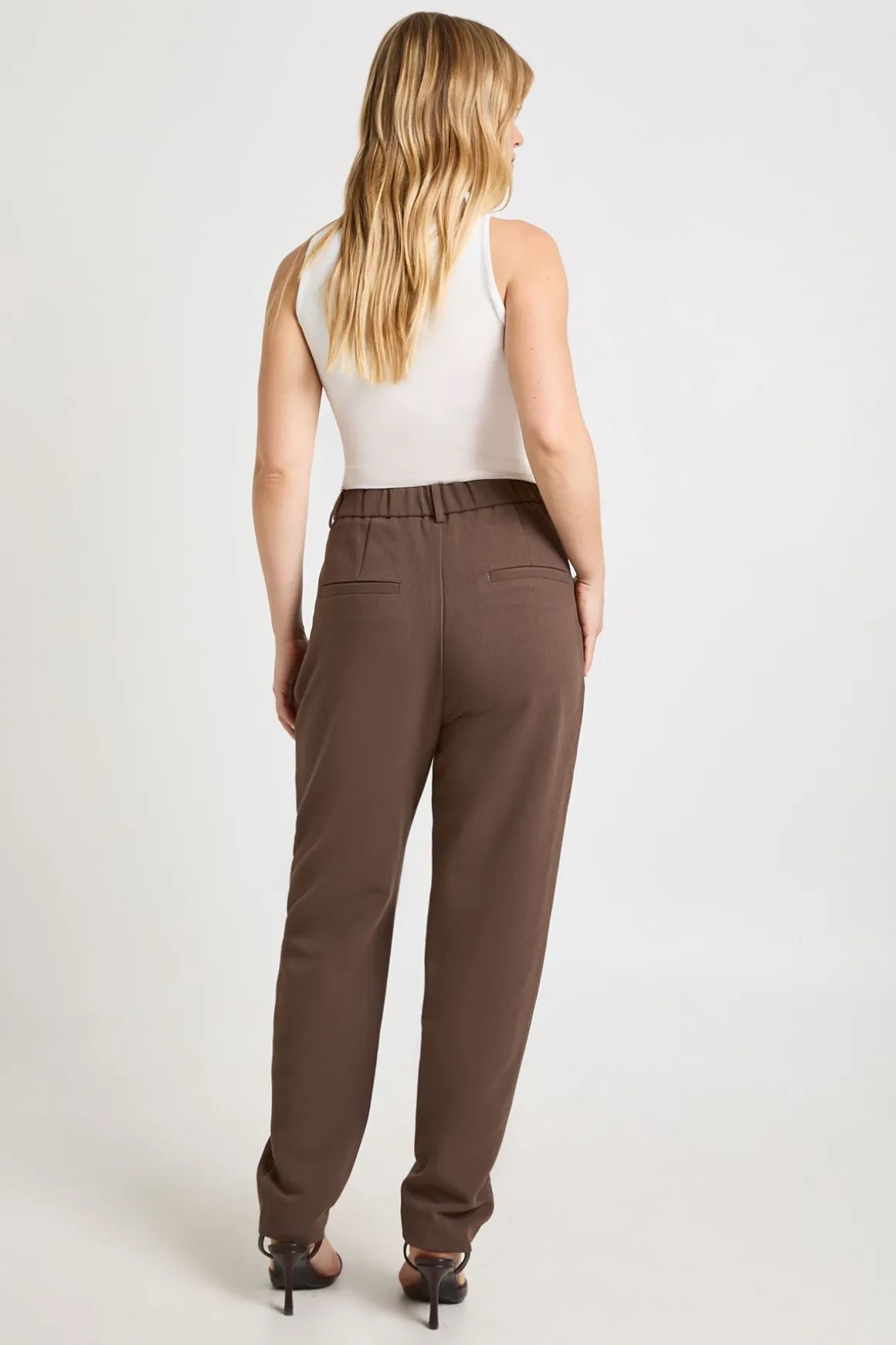 Pantalon Fuselé Taille Haute Coupe Ajustée Petite