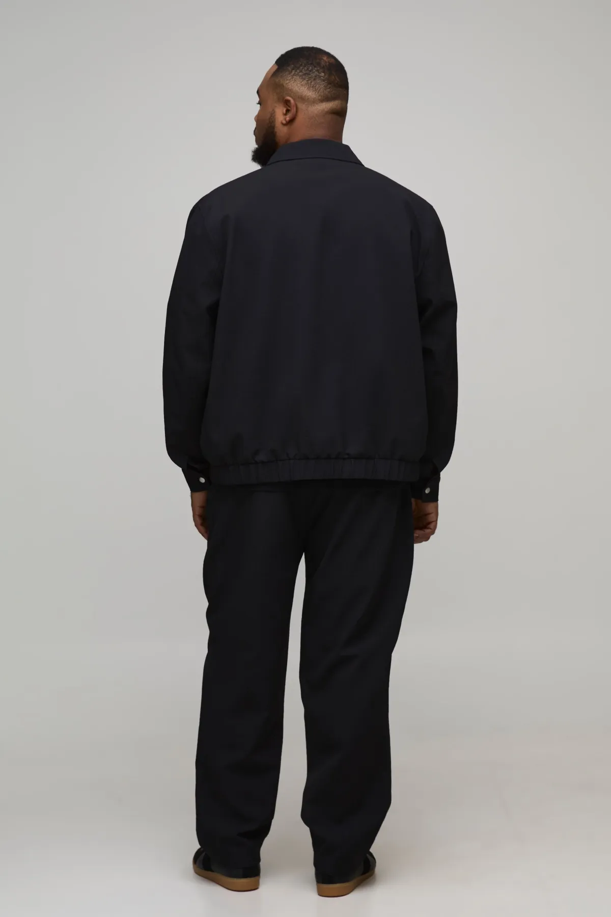 boohooMAN Pantalon Fuselé à Taille Élastique en Seersucker Tissé Texturé Plus<Homme Tout Afficher|Pantalons Grande Taille