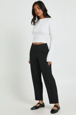Pantalon Fuselé Tailleur Petite Boohoo Basics