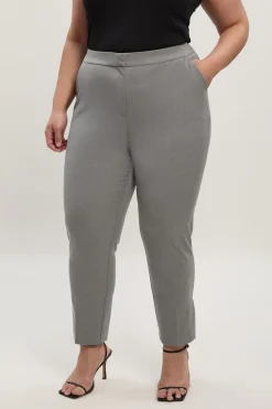 Pantalon Grande Taille Ajusté Chiné Coupe Slim