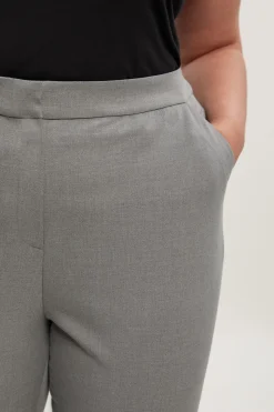 Pantalon Grande Taille Ajusté Chiné Coupe Slim