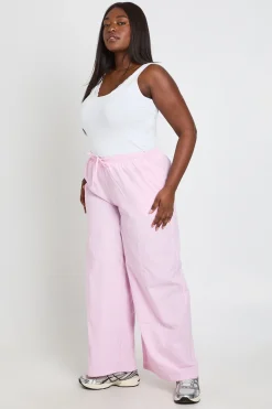 boohoo Pantalon Grande Taille À Bordure En Dentelle<Femme Pantalons|Satin Et Dentelle