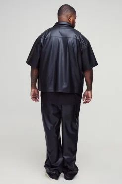 boohooMAN Pantalon Grande Taille Coupe Décontractée Ceinture Fixe avec Empiècements Ouvrier synthétique<Homme Tout Afficher|Pantalons Grande Taille