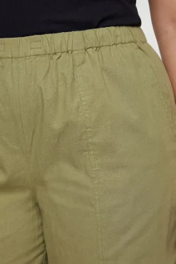 Pantalon Grande Taille En Popeline À Taille Élastiquée Et Coupe Barrel