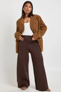 Pantalon Grande Taille à Jambes Larges