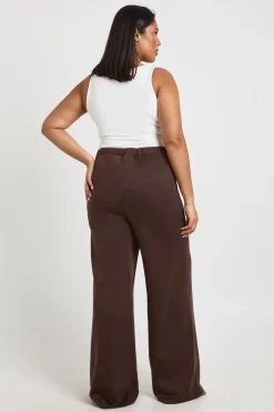 Pantalon Grande Taille à Jambes Larges