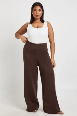 Pantalon Grande Taille à Jambes Larges