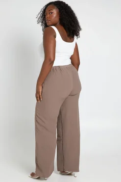 boohoo Pantalon Grande Taille À Jambes Larges<Femme Pantalons