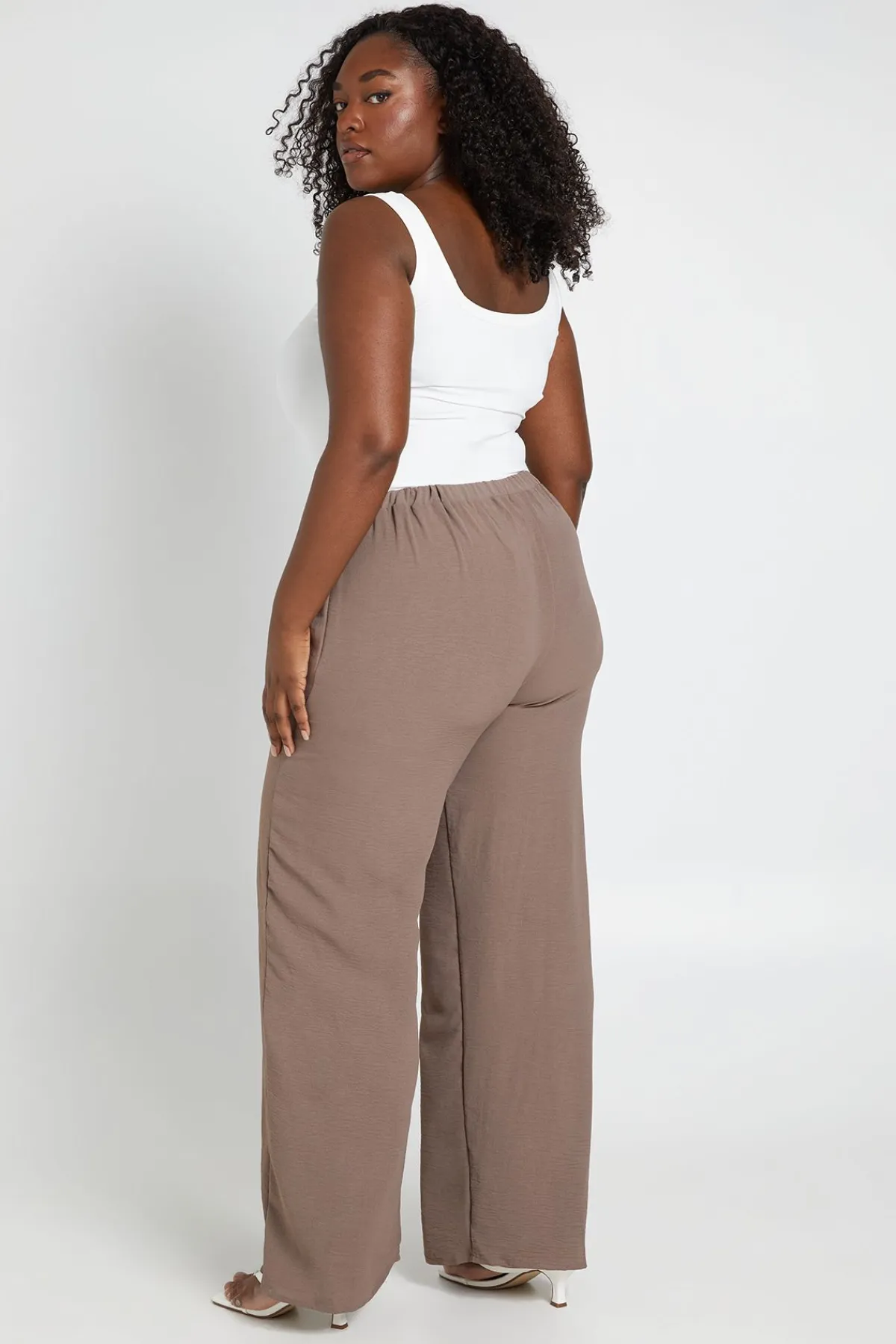 boohoo Pantalon Grande Taille À Jambes Larges<Femme Pantalons