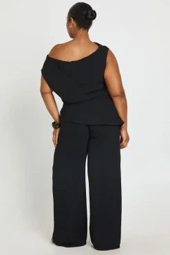 Pantalon Grande Taille À Jambes Larges