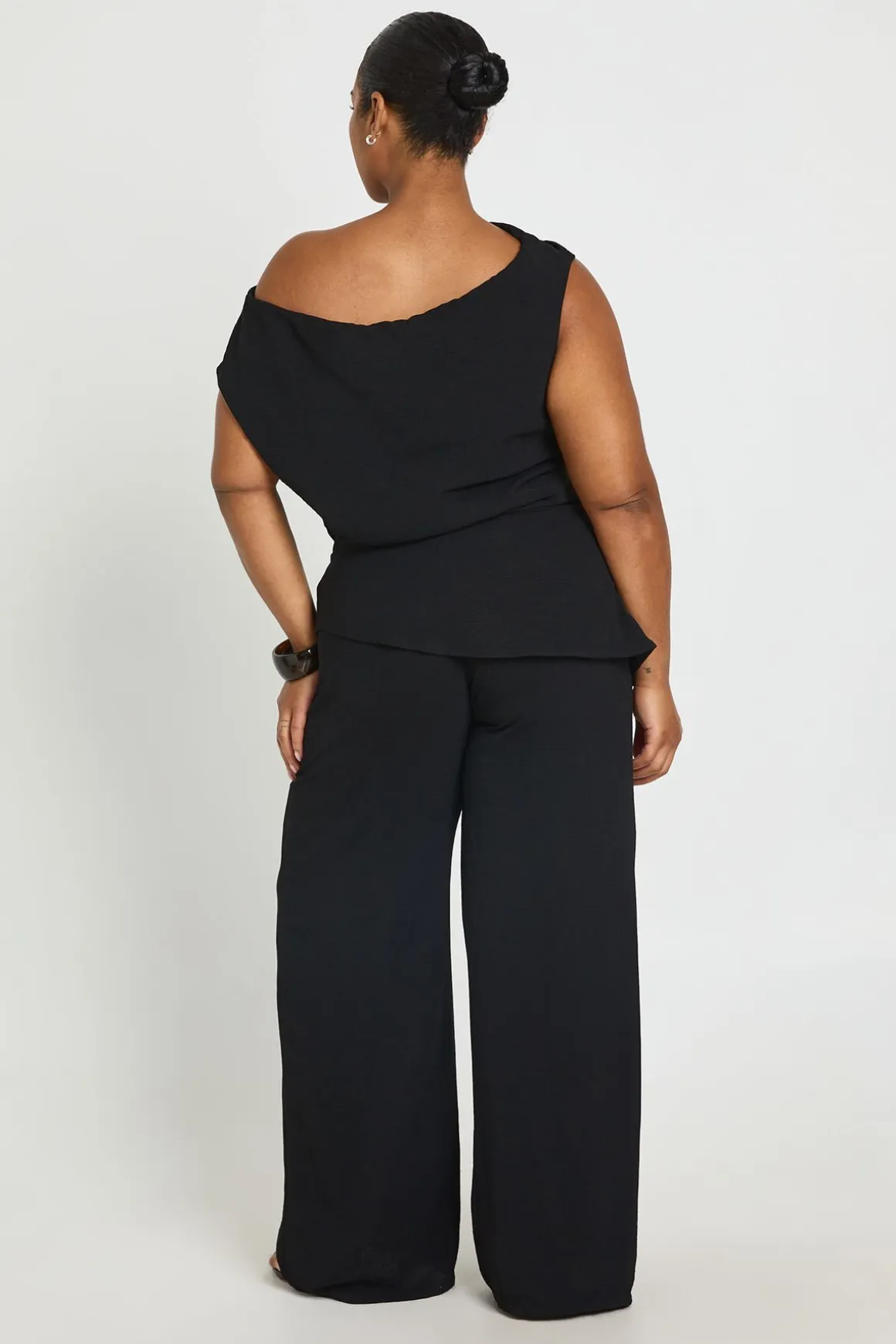 Pantalon Grande Taille À Jambes Larges
