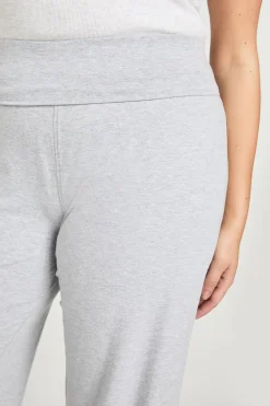 Pantalon Grande Taille Jersey Taille Repliée Jambes Larges