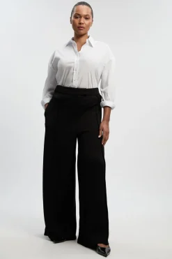 KarenMillen Pantalon Grande Taille Ponte Jambes Larges<Femme Pantalons