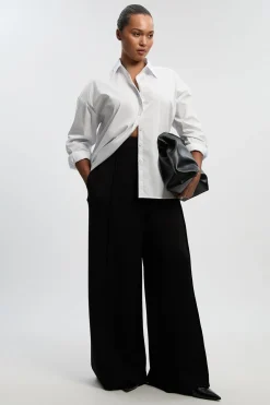 KarenMillen Pantalon Grande Taille Ponte Jambes Larges<Femme Pantalons