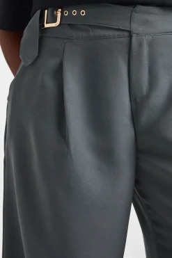 boohoo Pantalon Grande Taille Taille Basse Ceinturé Coupe Droite<Femme Pantalons|Tailleurs