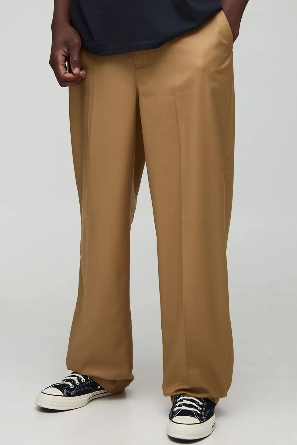 Pantalon habillé à coupe décontractée pour hommes de grande taille