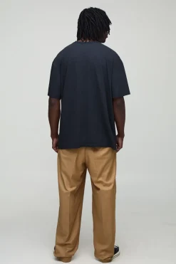 Pantalon habillé à coupe décontractée pour hommes de grande taille
