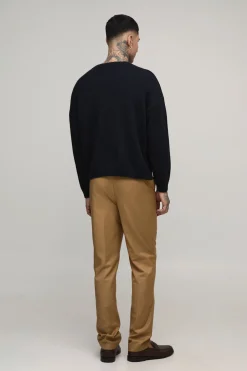 Pantalon habillé pour hommes de grande taille, coupe droite