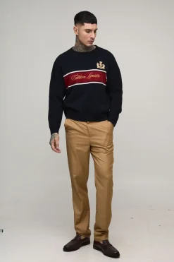Pantalon habillé pour hommes de grande taille, coupe droite