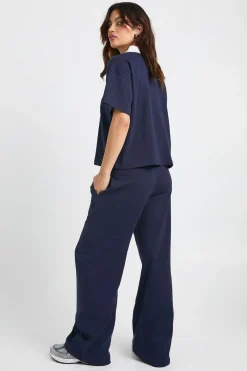 boohoo Pantalon à jambe droite avec cordon de serrage contrasté<Femme Tailleurs|Looks Preppy