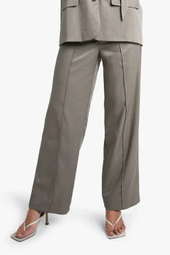 boohoo Pantalon à jambe droite avec détails de couture sur mesure<Femme Pantalons|Tailleurs