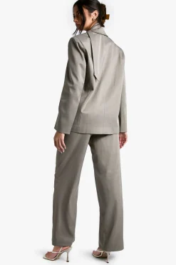 boohoo Pantalon à jambe droite avec détails de couture sur mesure<Femme Pantalons|Tailleurs