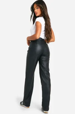 boohoo Pantalon à jambe droite synthétique<Femme Pantalons|Tailleurs
