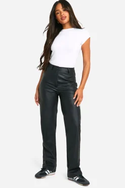 boohoo Pantalon à jambe droite synthétique<Femme Pantalons|Tailleurs