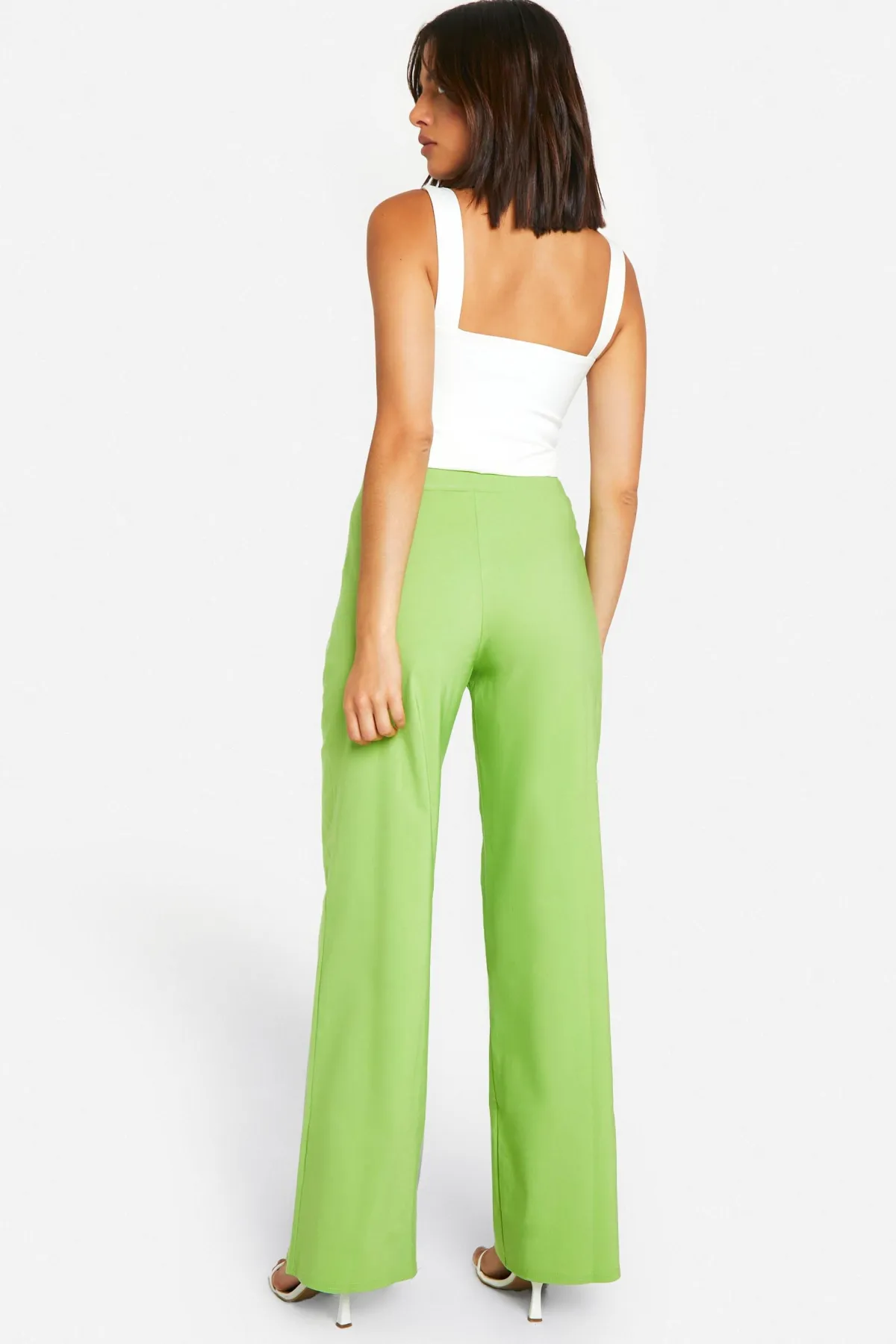 boohoo Pantalon à jambe large avec détail de couture super stretch<Femme Pantalons|Tailleurs