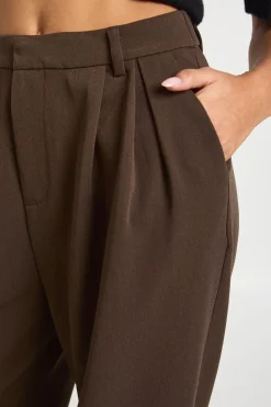 boohoo Pantalon à jambe large avec détails plissés<Femme Pantalons