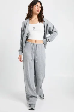 Pantalon à jambe large en côte brossée à ceinture minimaliste