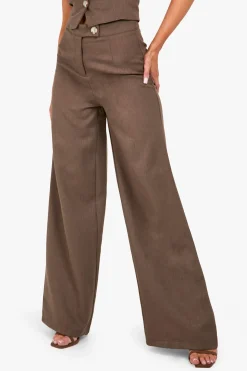 Pantalon à jambe large texturé