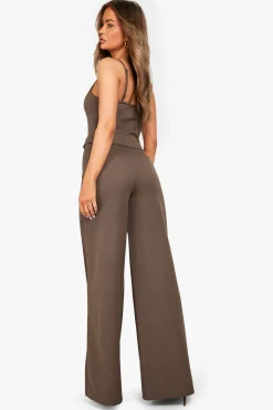 Pantalon à jambe large texturé