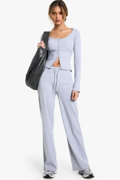 boohoo Pantalon à jambes larges côtelé<Femme Pantalons