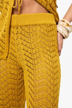 boohoo Pantalon à jambes larges en crochet<Femme Pantalons|Pulls Et Gilets