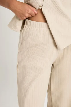 Pantalon à jambes larges en velours côtelé