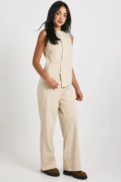 Pantalon à jambes larges en velours côtelé
