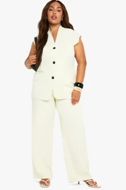 boohoo Pantalon à jambes larges sur-mesure Plus<Femme Pantalons|Tailleurs
