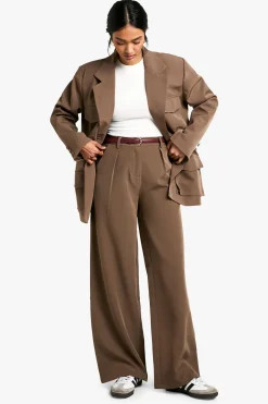 Pantalon à jambes larges sur-mesure tissé