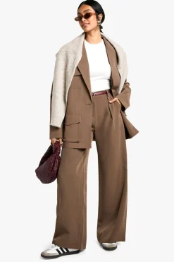 Pantalon à jambes larges sur-mesure tissé