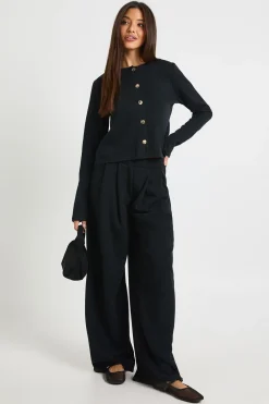 Pantalon à jambes larges texturé