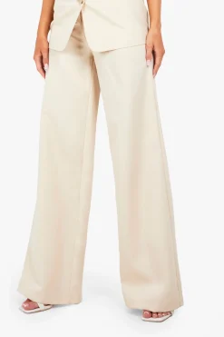 Pantalon à jambes larges texturé