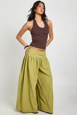 Pantalon À Jambes Ultra Larges Aspect Lin